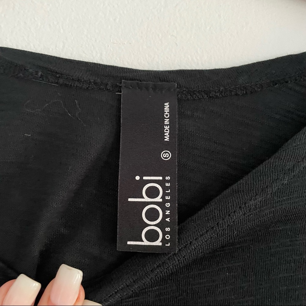 Bobi Modal Cold Shoulder Top - Picture 5 of 6